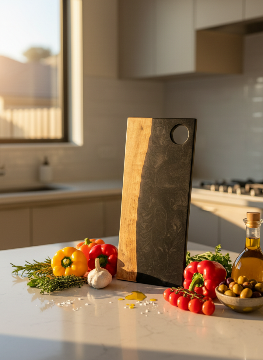 Black Walnut | Black Resin Charcuterie Board - Hurricane Helene Collection