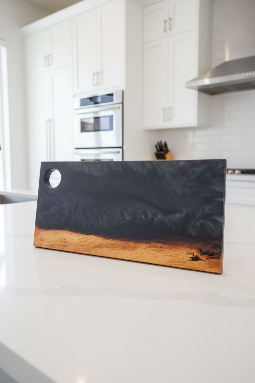 Pecan | Dark Purple Resin Charcuterie Board
