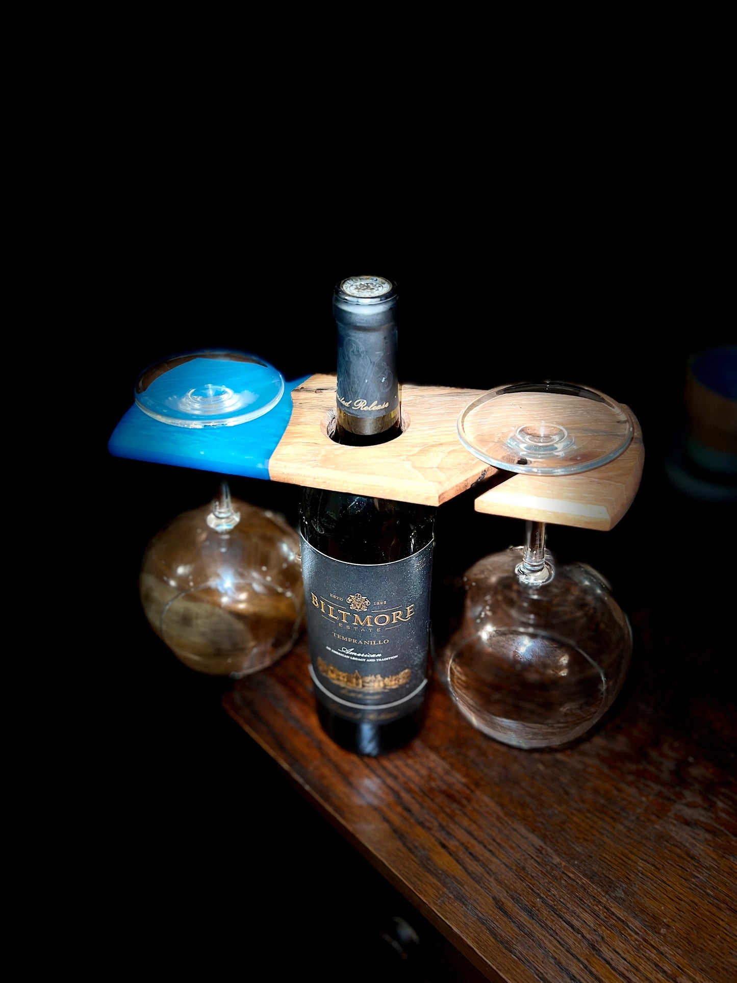 Wine Caddy with Resin (Custom Order)