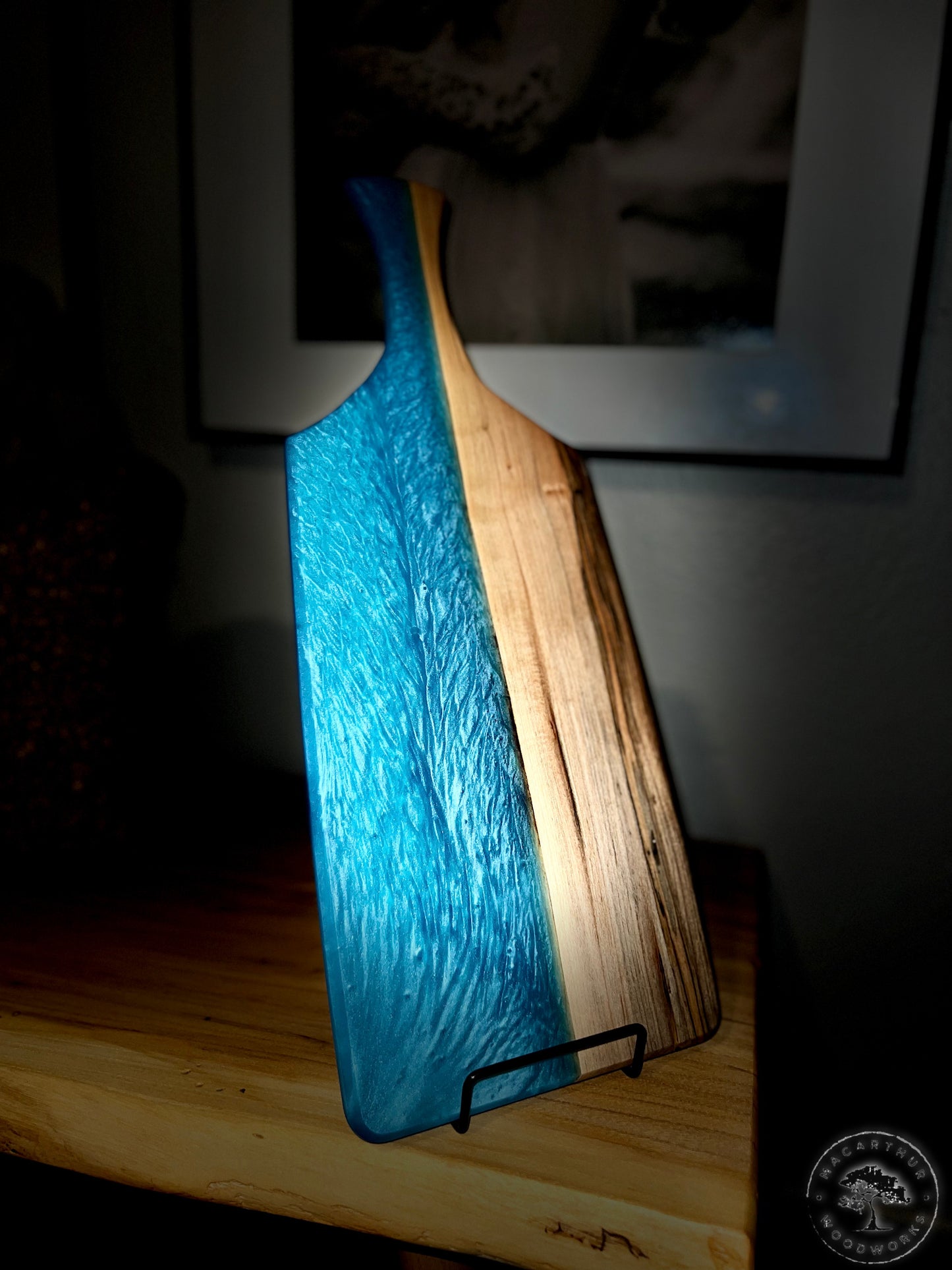 Maple / Blue Resin Charcuterie Board