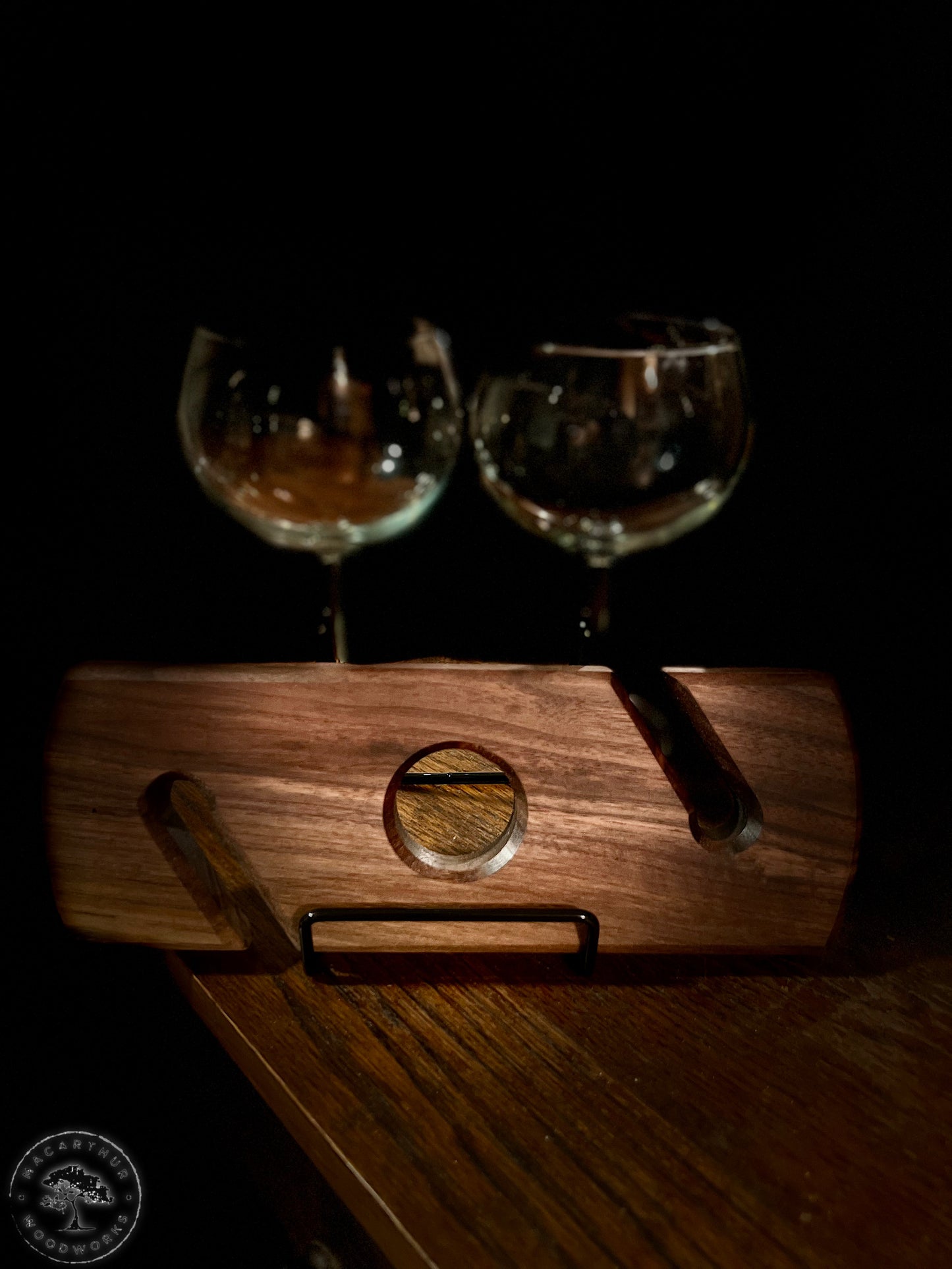 Black Walnut Wine Caddy