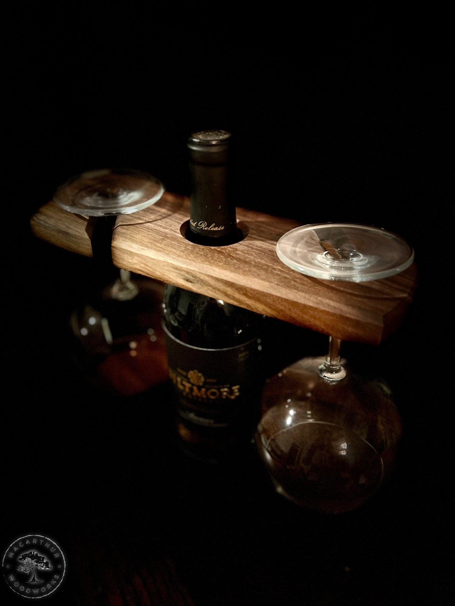 Black Walnut Wine Caddy