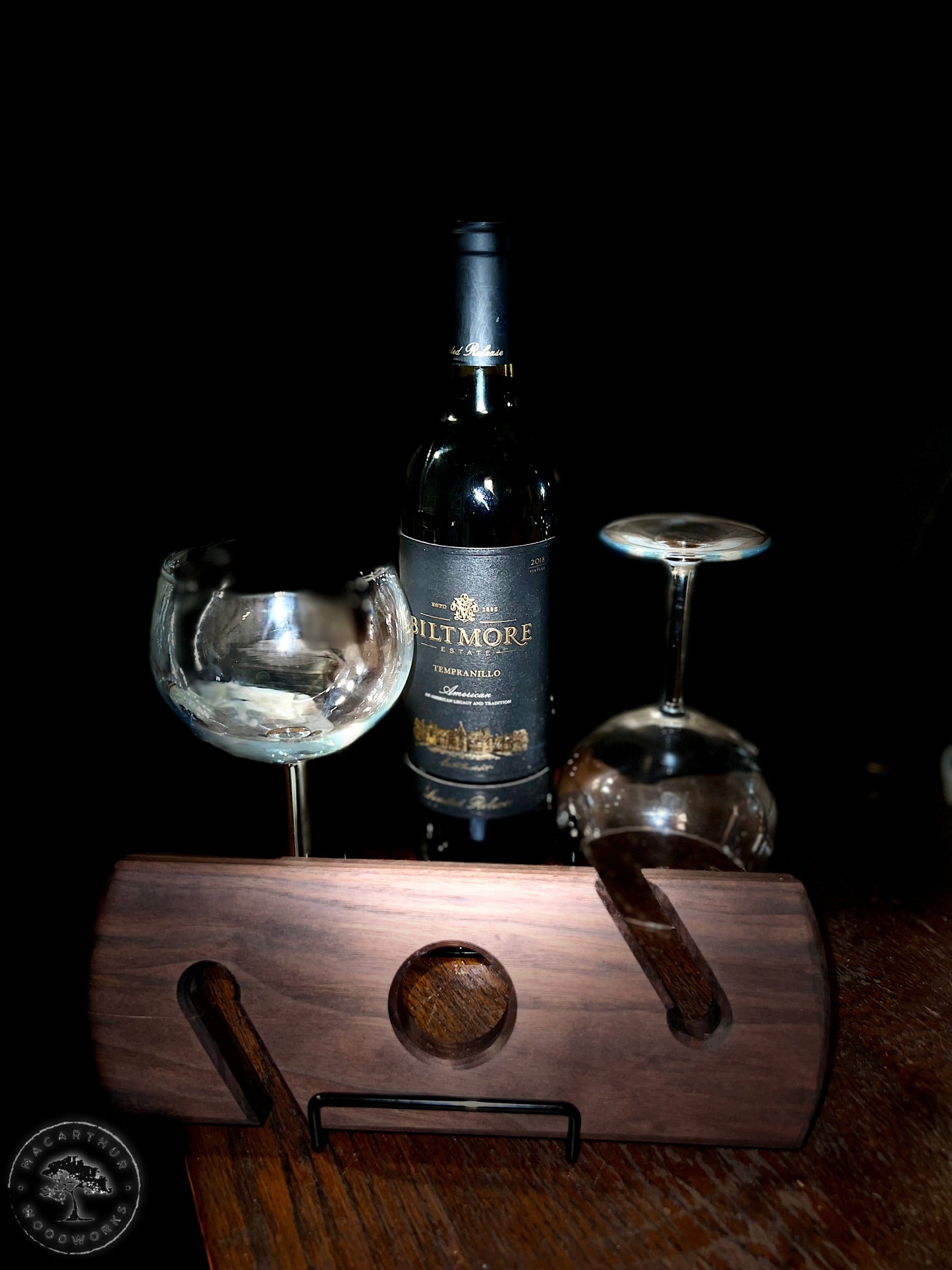 Black Walnut Wine Caddy