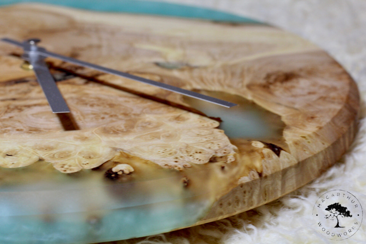 Live Edge/Resin Clock (Custom Order)