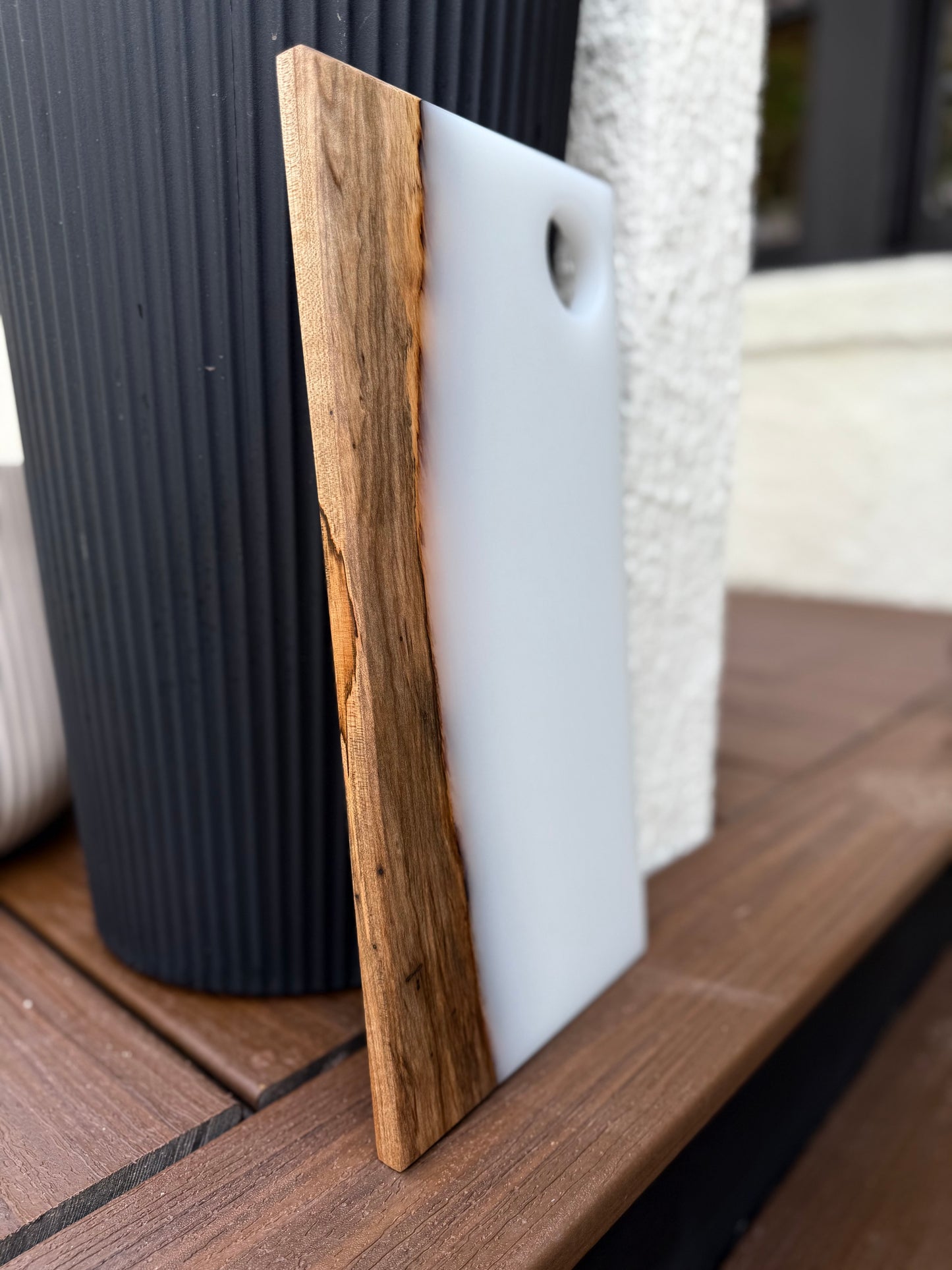 Resin Charcuterie Board || Maple/White Resin