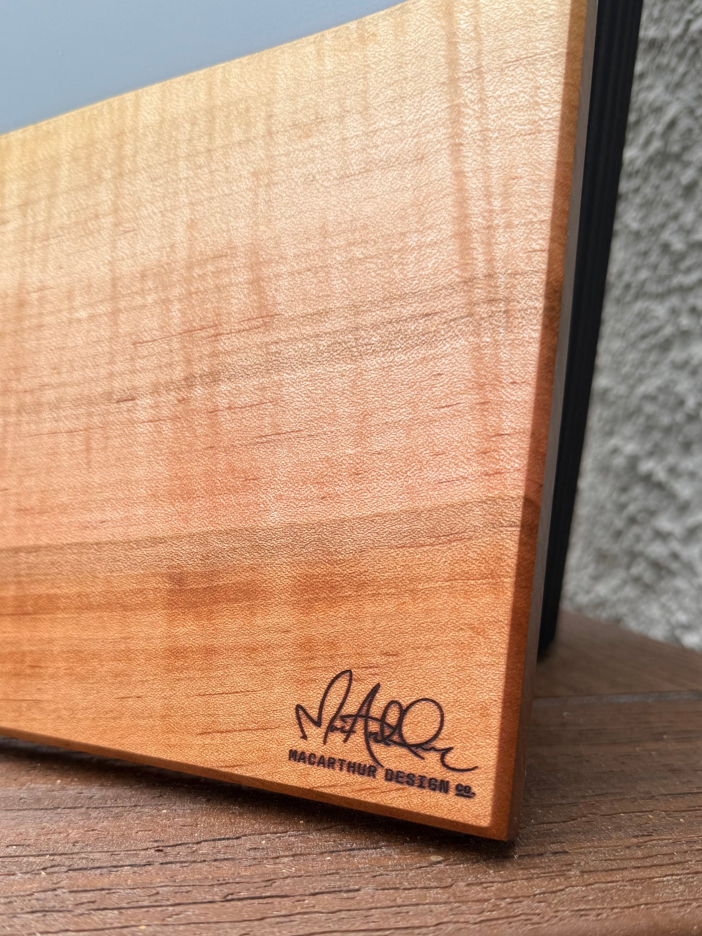 Resin Charcuterie Board || Maple/Moody Grey Resin