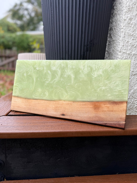 Black Walnut | Green Resin Charcuterie Board - Hurricane Helene Collection