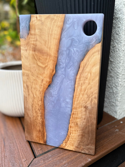 Black Walnut | Purple Resin Charcuterie Board - Hurricane Helene Collection