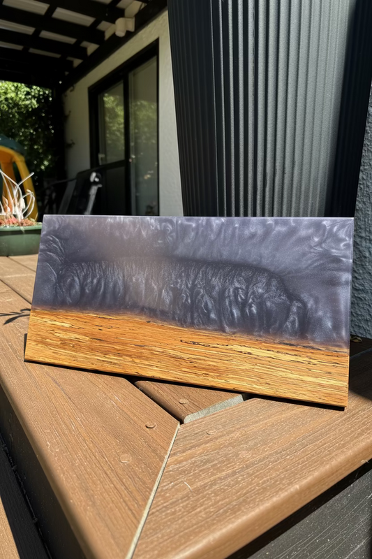 Oak | Dark Purple Resin Charcuterie Board