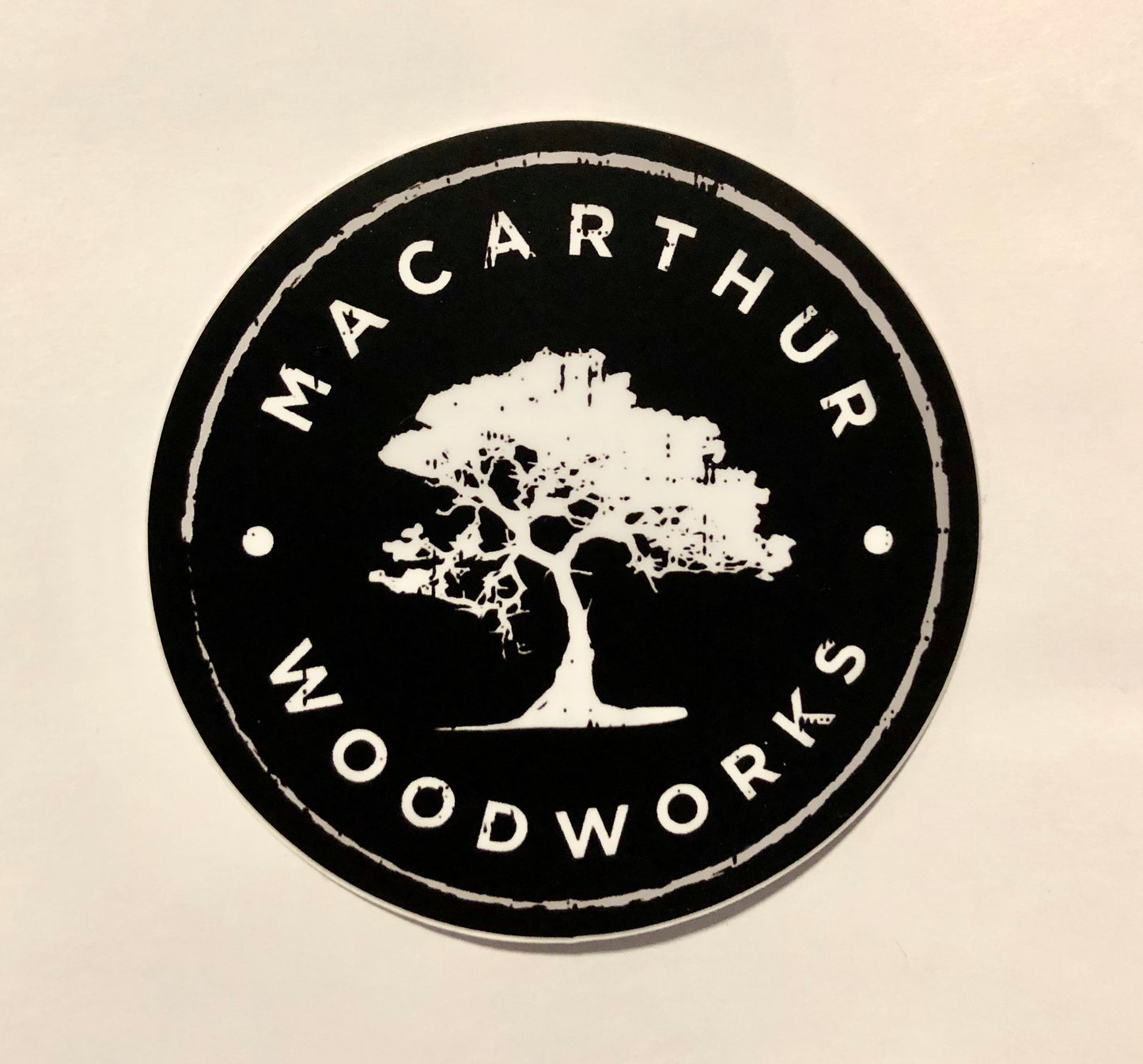 MacArthur Woodworks Sticker (Blacked Out - Limited Edition) [3 pack]