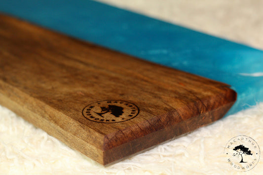 Maple / Turquoise Resin Charcuterie Board