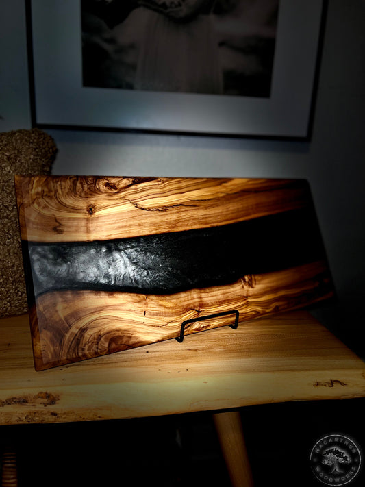 Olive Wood / Black Resin Charcuterie Board